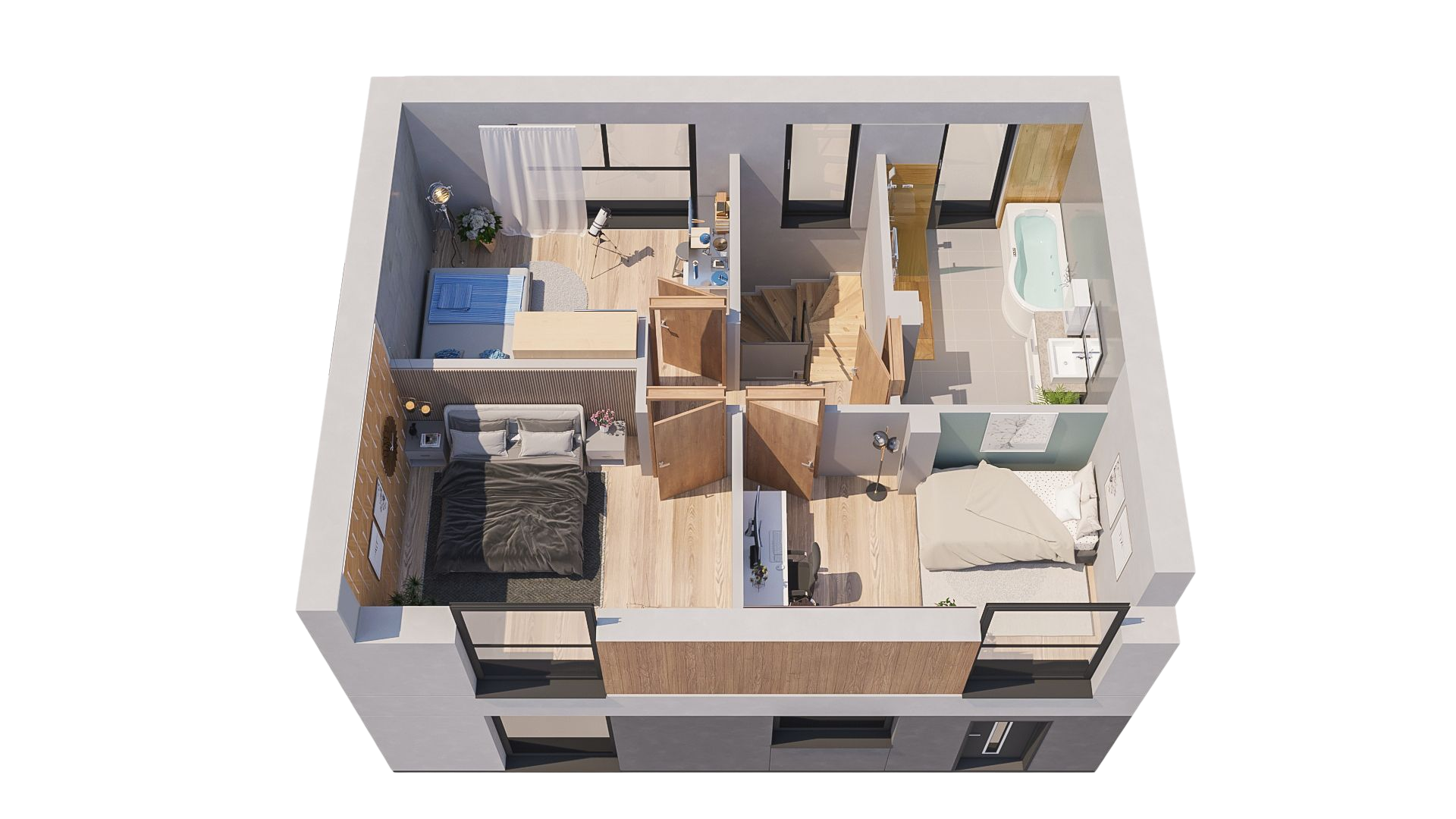 Rzut piętra domu w Zakątku Bliż