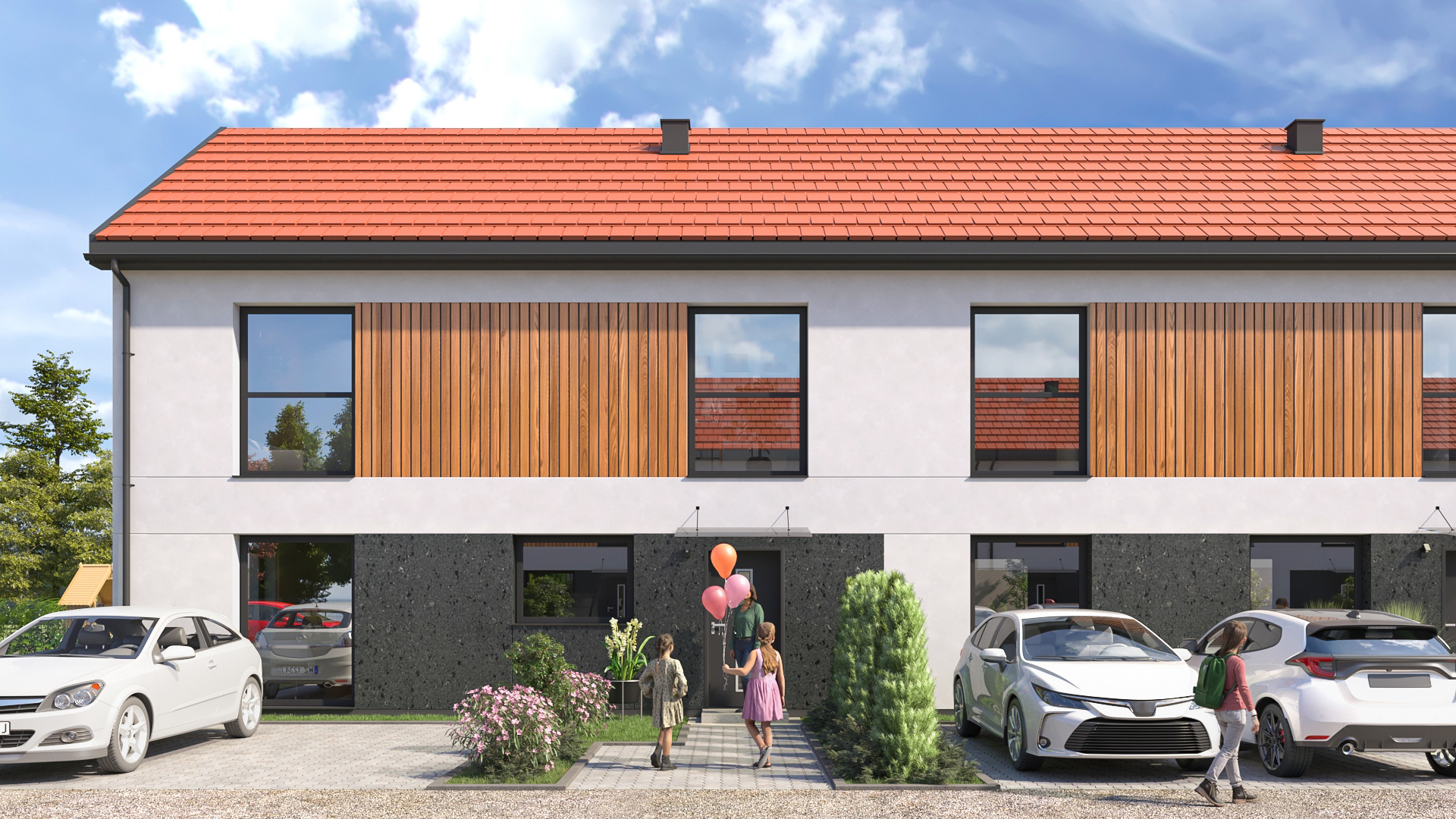 Wizualizacja domu w Zakątku Bliż z rodziną